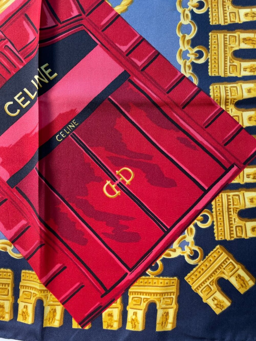 Vintage Céline Paris Silk Scarf – Arc de Triomphe Motif - Picture 5 of 14